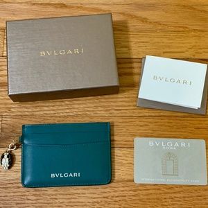 BULGARI SERPENTI CARD HOLDER (EMERALD GREEN) - NEW